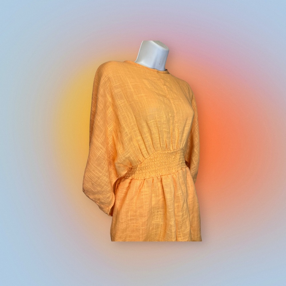 🍑 Free People Beach Romper – Citrus Glow (XS)